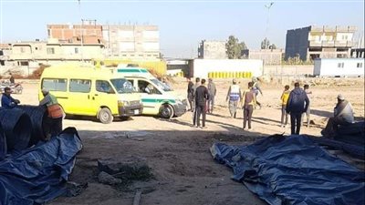 إصابة 6 عمال سقط عليهم سقف خرساني بكارفور البحيرة