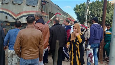 مصرع سائق في حادث تصادم قطار بعربة كارو بكفر الزيات بالغربية │ صور