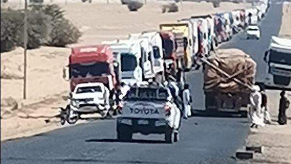 شاحنات مصرية بالسودان