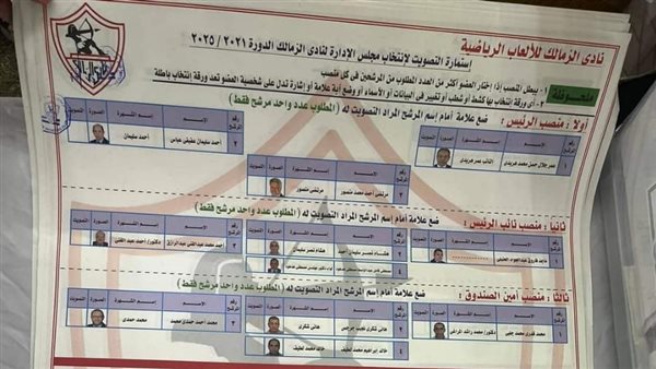 ورقة التصويت في انتخابات