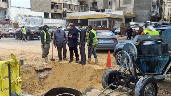 إصلاح هبوط أرضي بالإسكندرية