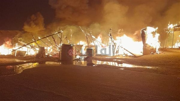 حريق هائل في السوق