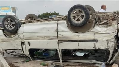 ننشر أسماء المصابين في حادث انقلاب ميكروباص بالطريق الدولي بالإسكندرية