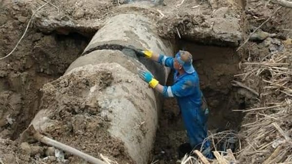 إصلاح خط 1200 بالفيوم