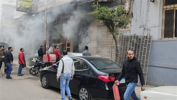 حريق محل بالإسكندرية