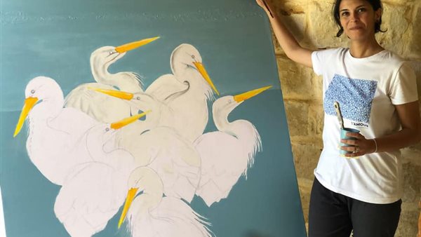 إحدى اللوحات المشاركة