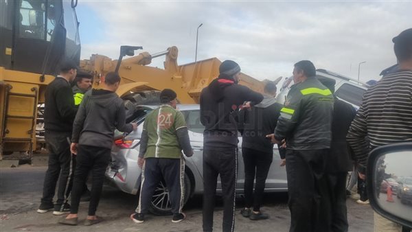 جانب من حادثة التصادم