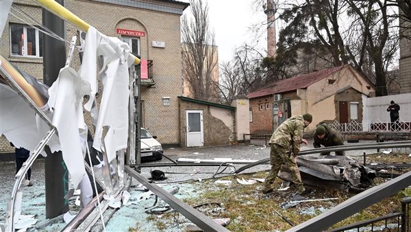 آثار قصف روسي على