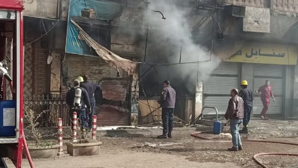 حريق محل بشبرا