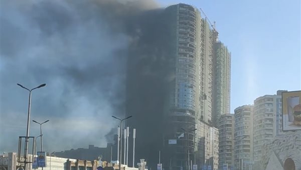 حريق فندق تحت الإنشاء