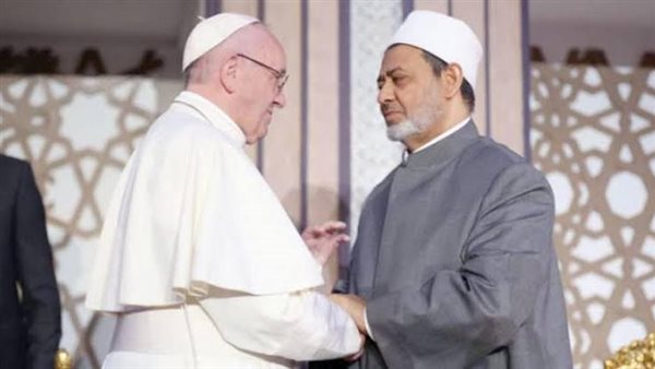 البابا فرنسيس وشيخ