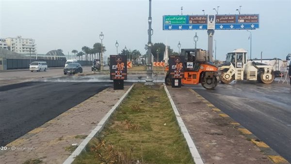تكثيف رصف الطرق بالإسكندرية