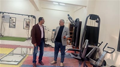 وكيل وزارة الشباب والرياضة بالقليوبية يتابع الأعمال الإنشائية بمركز شباب كفر الأربعين ببنها