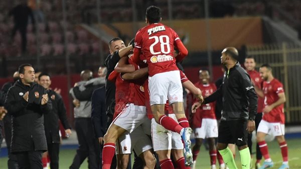 احتفال لاعبي الأهلي