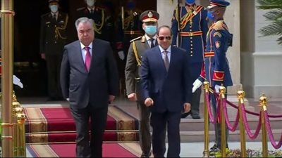 مراسم رسمية.. السيسي يستقبل رئيس طاجيكستان بقصر الاتحادية 