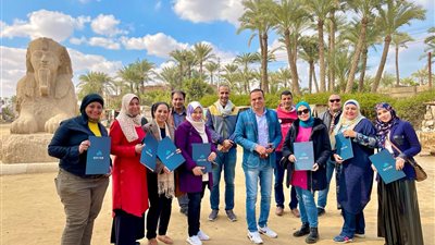 الآثار تنظم دورة تدريبية لـ 35 من العاملين بمنطقتي آثار دهشور وميت رهينة | صور