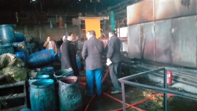 بدء التحقيق في واقعة حريق مصنع صباغة بالمنوفية
