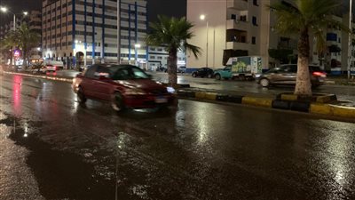 برق ورعد.. سقوط أمطار غزيرة على محافظة بورسعيد