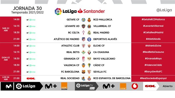 الجولة 30 بالدوري