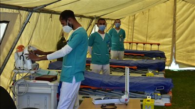  الرعاية الصحية تشارك بفاعليات التدريب العملي للمناورة صقر 94 بالأقصر