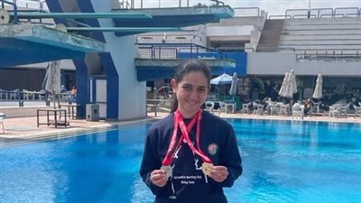 بعد فوزها بميداليتين.. تأهل طالبة بالجامعة المصرية اليابانية للمشاركة ببطولة العالم للجامعات في الغطس