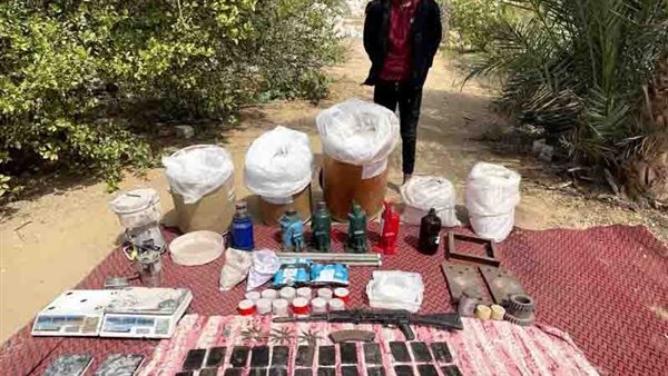 المتهم بحوزته المضبوطات