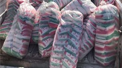 ضبط 3 طن سكر و300 لفافة قمر الدين دون فواتير في القليوبية