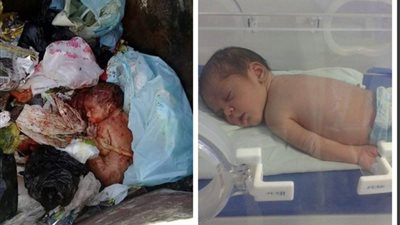 “محمود” ضحية الشهامة.. كلمة السر في العثور على رضيع ملقى في القمامة بالغربية