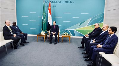الرئيس السيسي يعقد عدة لقاءات على هامش قمة “روسيا – إفريقيا”