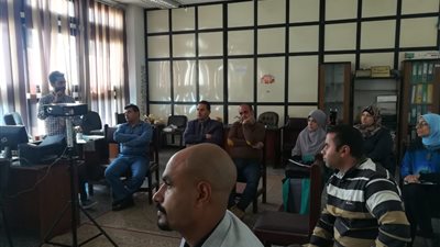 تدريب العاملين بجامعة دمنهور على التصحيح الإلكتروني