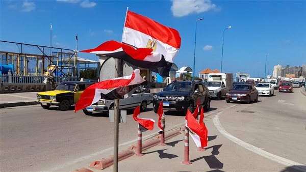 الأعلام المصرية تنتشر