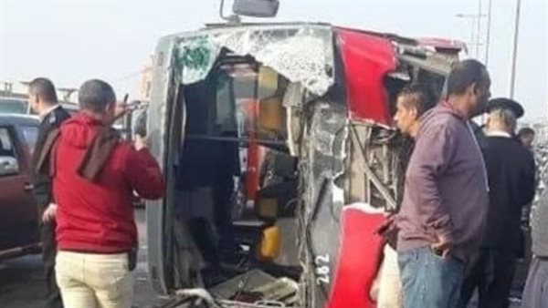 حادثة انقلاب سيارة