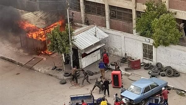 حريق كشك بالإسماعيلية