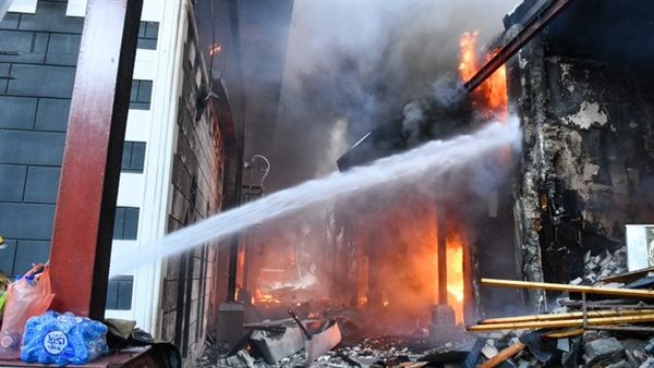 حريق سوق المباركية