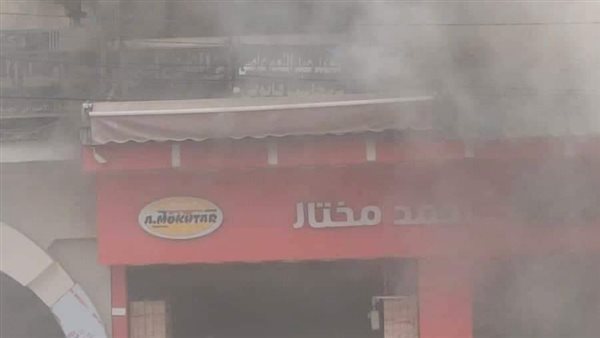 حريق محل تجاري بالمحلة