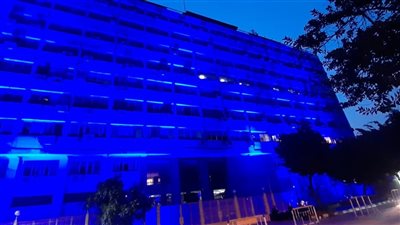 بالتزامن مع اليوم العالمي للتوحد.. التضامن تضيء مبناها باللون الأزرق | صور 