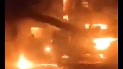 حريق هائل بأحد المحلات التجارية بمنطقة شبرا مصر