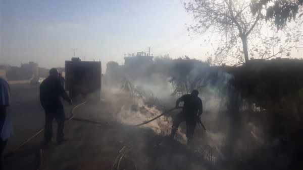 حريق مخلفات أرض زراعية