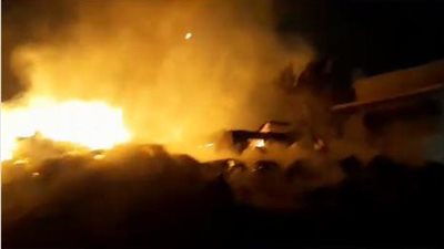 حريق هائل يلتهم مصنع سجائر في كرداسة 