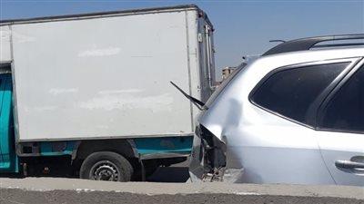 إصابة 3 أشخاص بحادث تصادم قبل كوبري قها بالقليوبية 