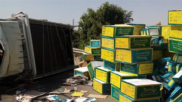 انقلاب سيارة في بنها