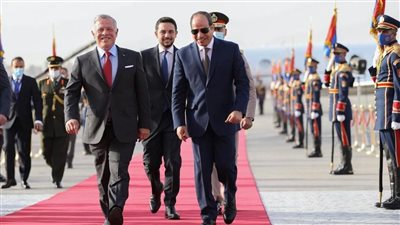 ولي عهد الأردن ينشر صورًا من لقائه مع الرئيس السيسي 