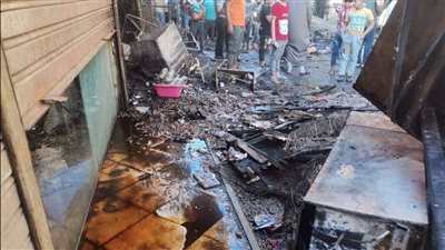  7 ملايين جنيه خسائر مبدئية لحريق المحلات بشبين الكوم