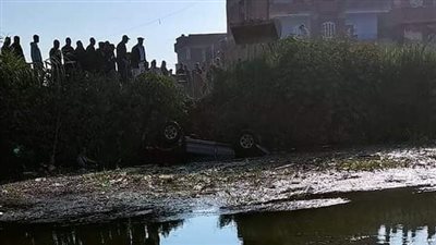 مصرع 3 شباب غرقًا عقب انقلاب سيارتهم بترعة في المنوفية