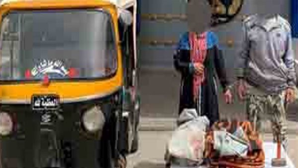 المتهمان وأدوات الجريمة