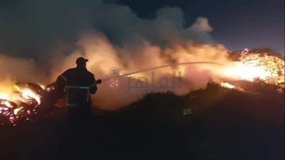 حريق هائل في مقلب قمامة ببور فؤاد وقوات الحماية المدنية تسيطر | صور