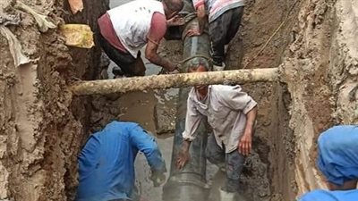 بدء أعمال تحويل المرافق لخط مياه الشرب بمحور دار الرماد في الفيوم |صور