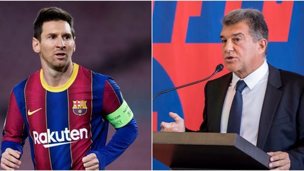 رئيس برشلونة وميسي