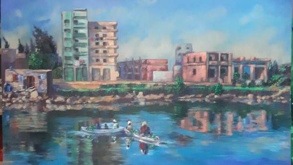 إحدى اللوحات المشاركة