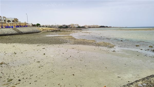 تراجع مياه البحر